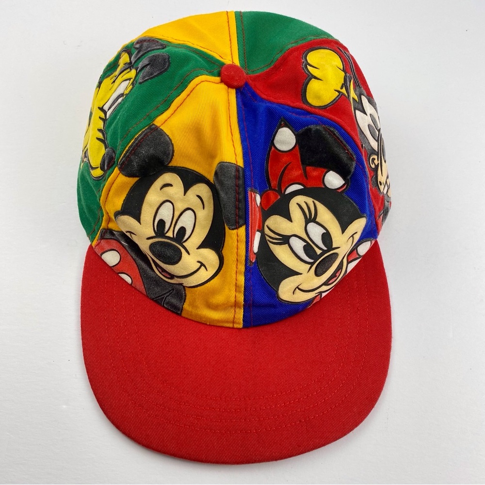 Disney Hat Colorful Snapback Adjustable Ball Cap Mickey Minnie Red Yellow Blue